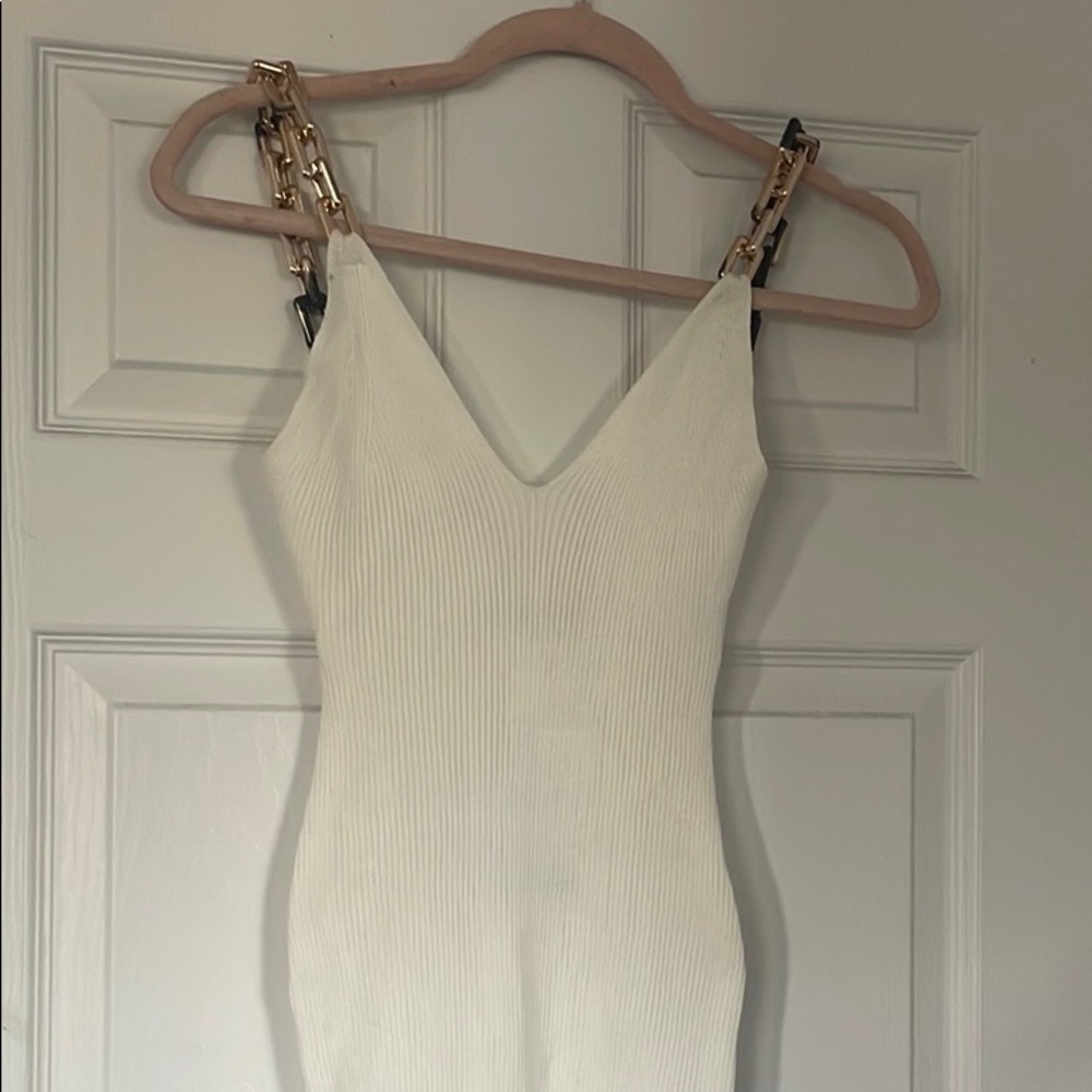 Off white midi dress